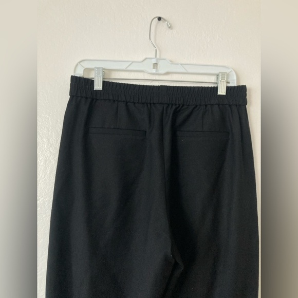 J. Crew Wool Blend Jogger Pants Black Easy Pull On Workwear Classic Size 6 TALL - Picture 6 of 11